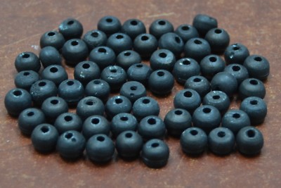 120 PCS BLACK ROUND BUFFALO BONE BEADING BEADS 8MM #T-395