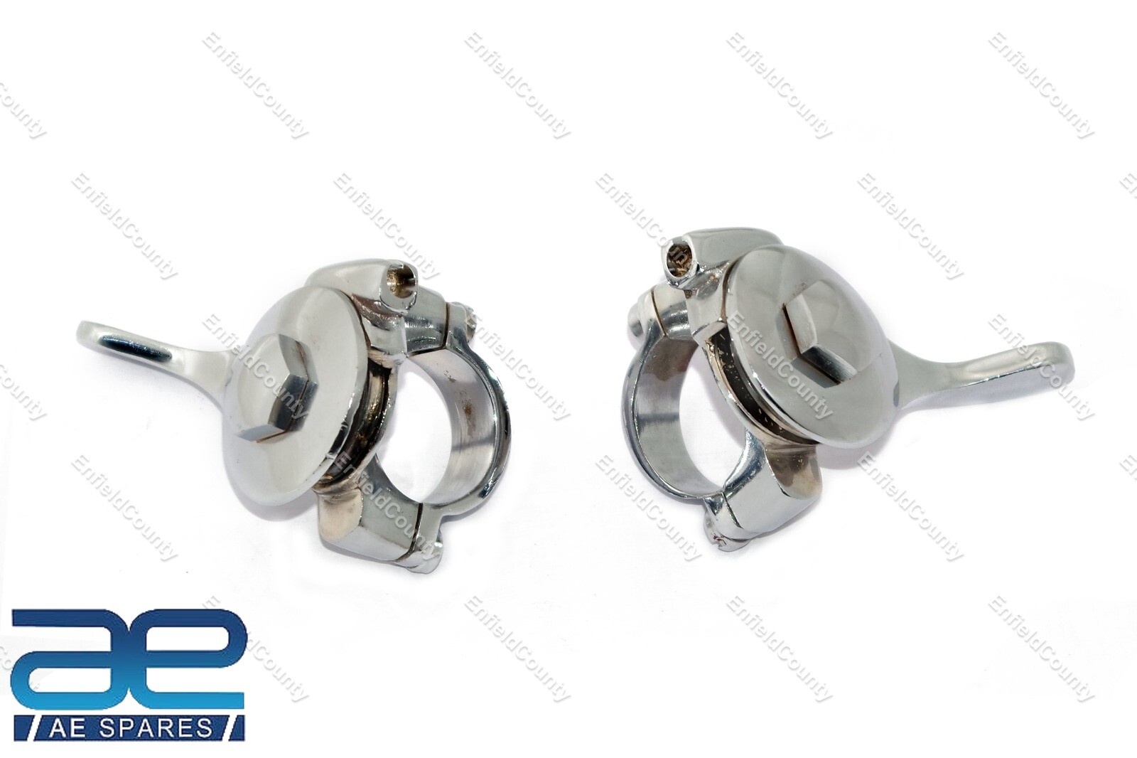 Left Right Chrome Plated Choke Lever Set Pair 1" Inch For Norton BSA  