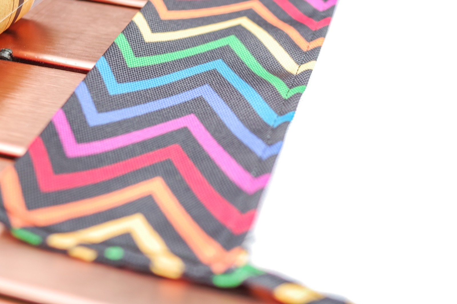 Rainbow Zig Zag Pattern Fabric Book Cover - Small Table Runner