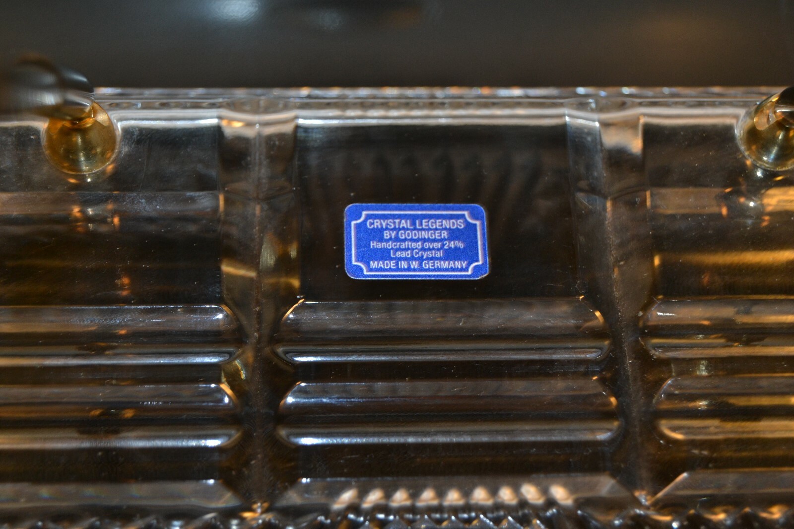 Crystal Legends Germany Godinger Desk Ink Pen Holder Set