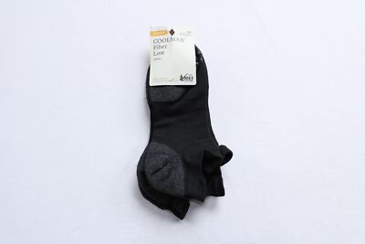 REI Unisex COOLMAX EcoMade Everyday Low Socks - 2 Pairs BH5 Black S/M NWT