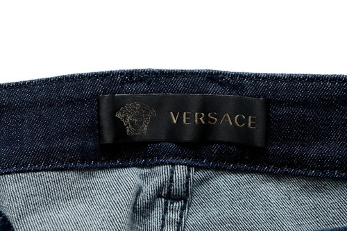 Pre-owned Versace Men's Dark Blue Stretch Slim Jeans
