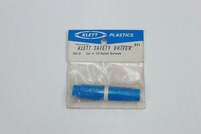 Vintage Klett Plastics Safety Driver SD-2 for #10 Nylon Screws  Part No 611  NOS