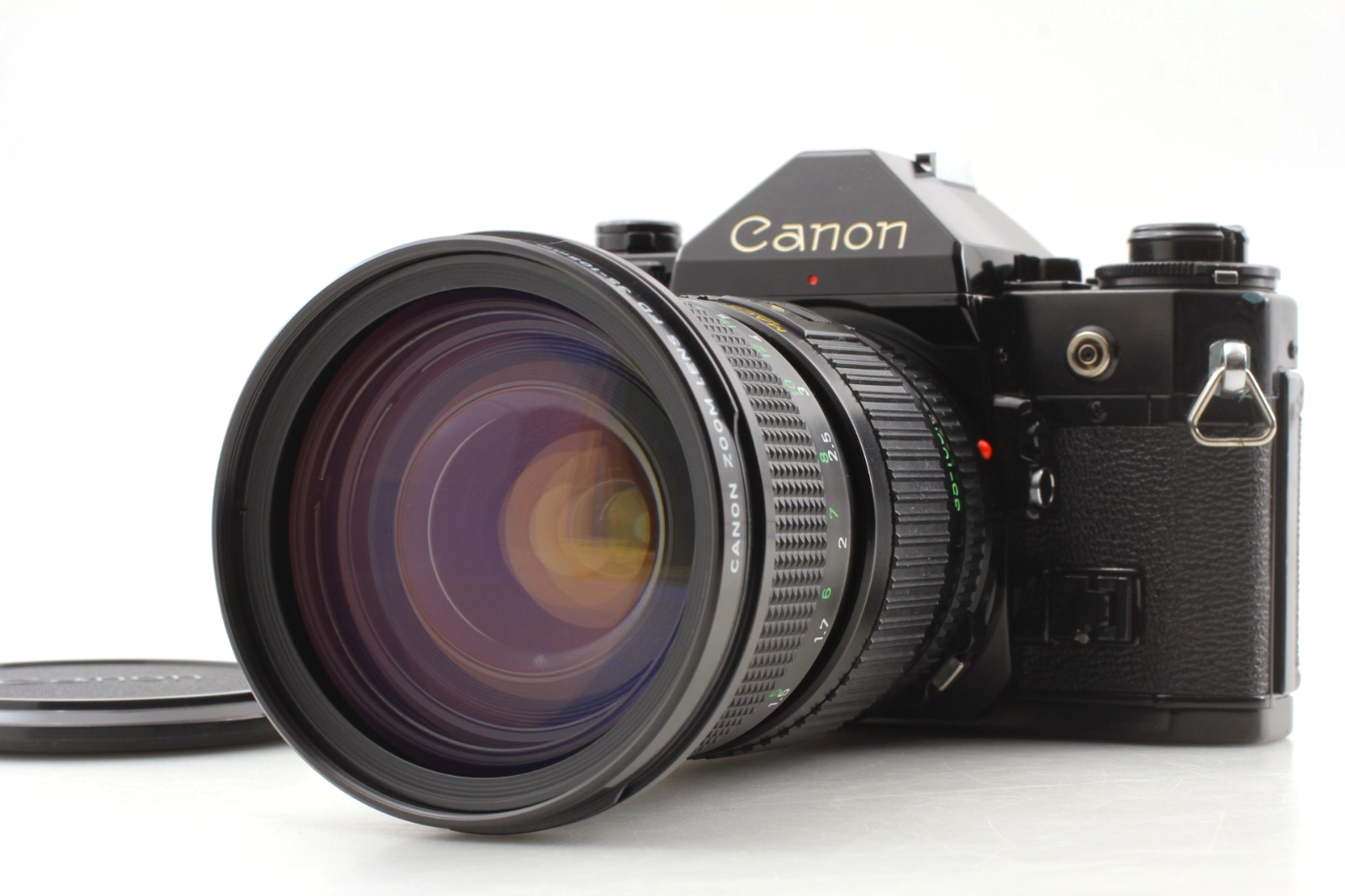 ★美品★ キャノンA-1 ボディ+ NEW FD 35-105mm F3.5 EXC+5] Canon A-1 Black SLR Film Camera Body New FD 35-105mm