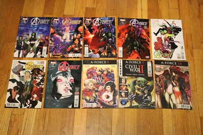 A-Force (2016) Marvel 1-10 Complete Run 1 2 3 4 5 6 7 8 9 10 Singularity A Force