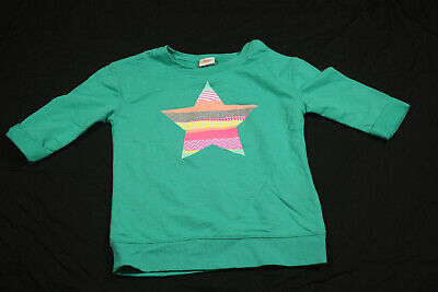 Circo Top Green 3/4 Sleeve Multi Color Star on Front Girls Size S/P 6/6X