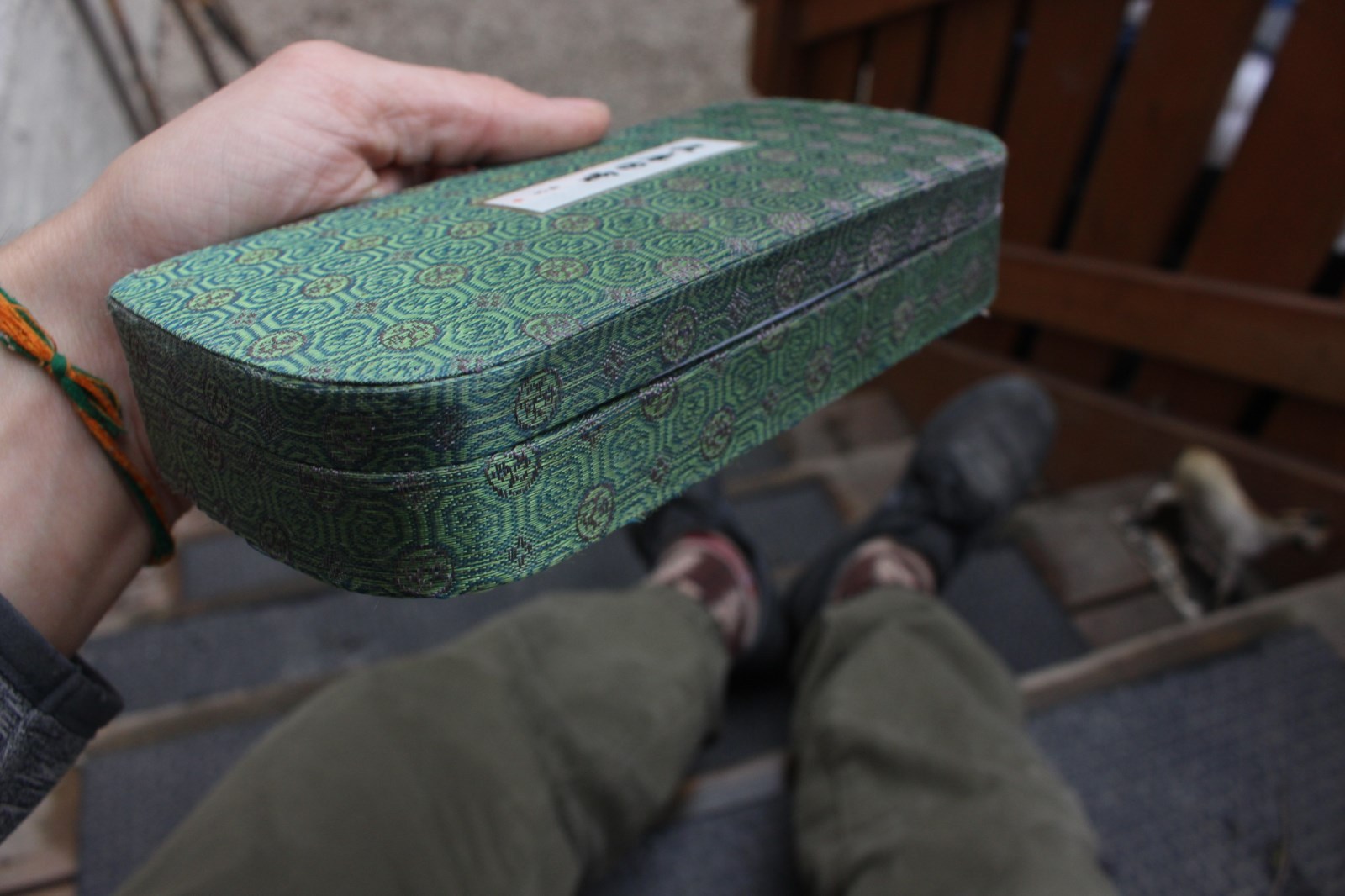 Vintage Chinese Paint Printing Set With Brushes Case Inkwell Art
