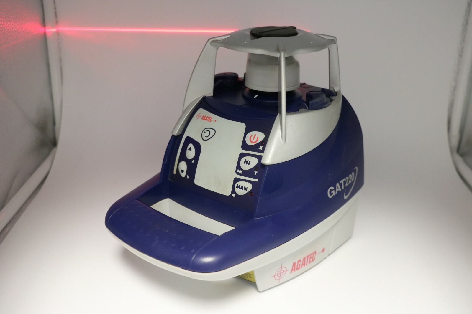 AGATEC GAT220 rotary laser lever with case, rechargeable battery Target. Used