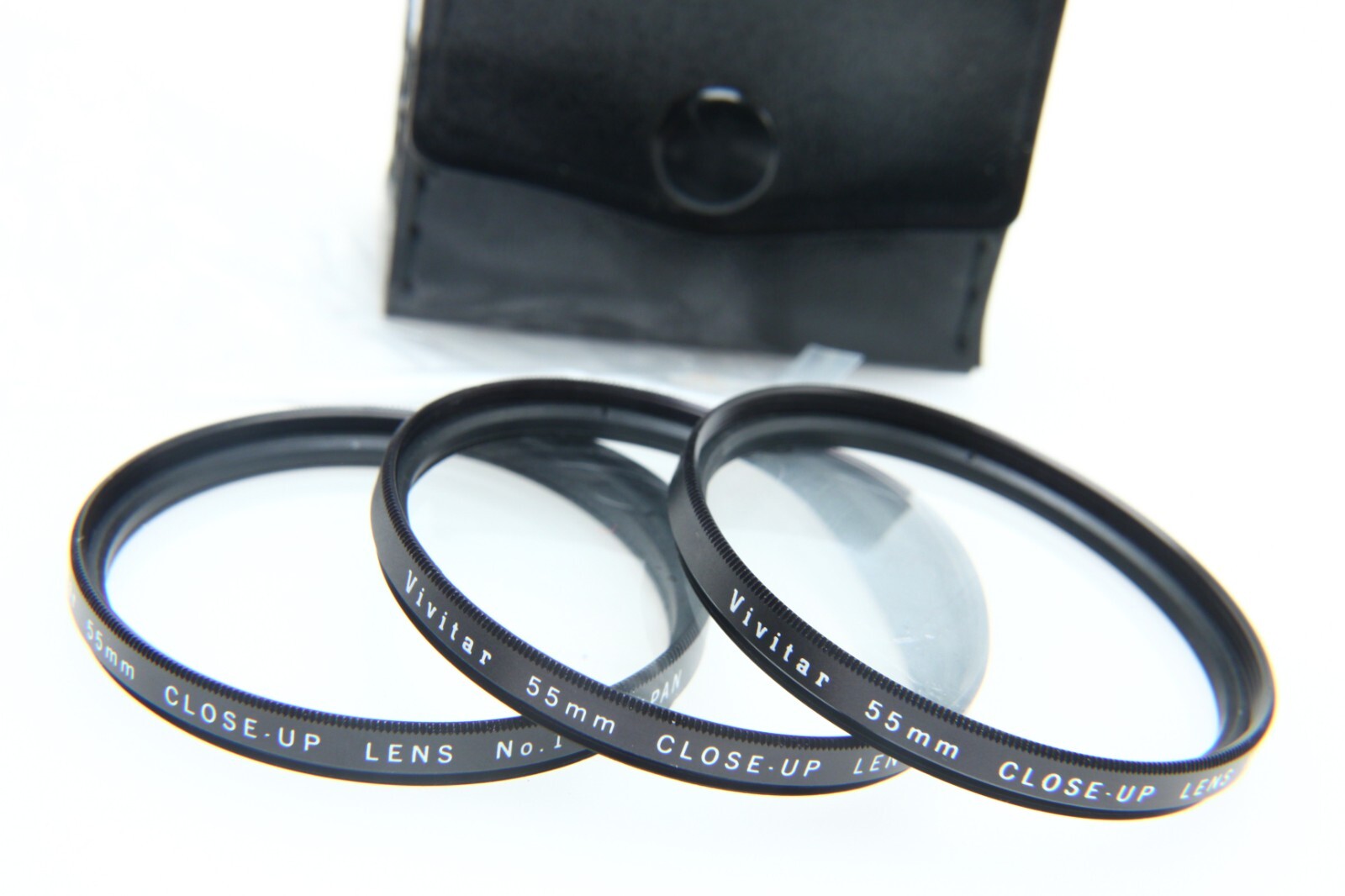 Vintage Vivitar 55mm Close Up Lens Set (+1 +2 +3) Made In