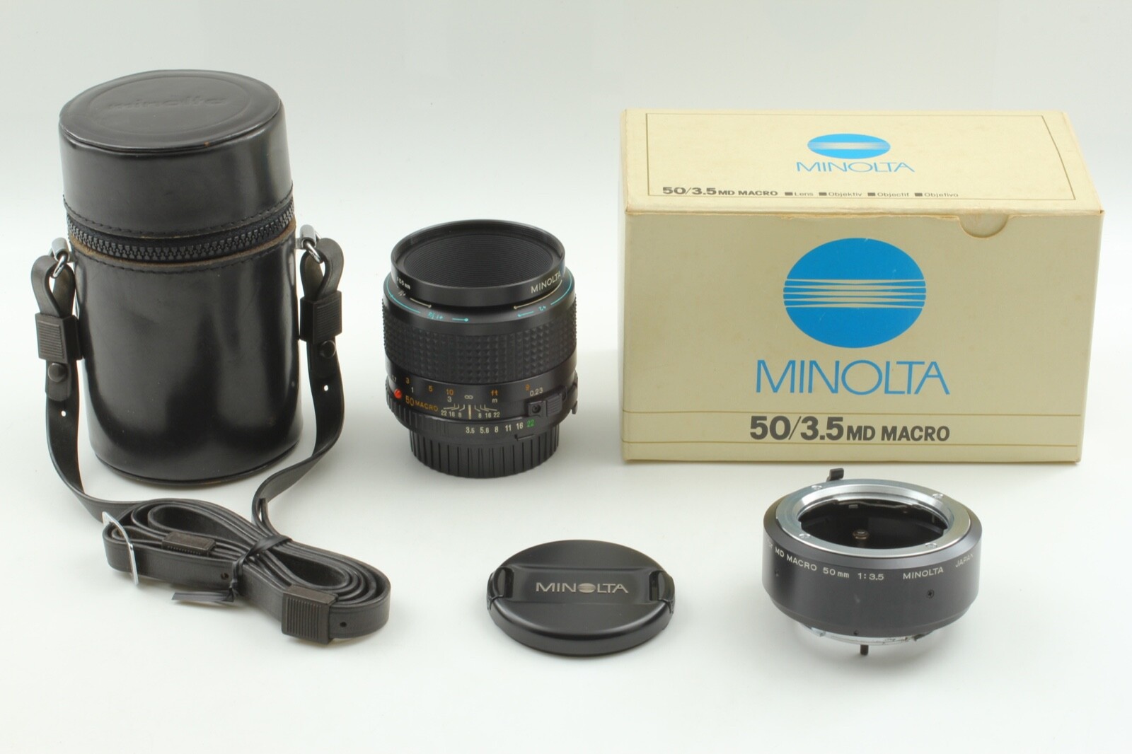 Near Mint / Box Case】 Minolta New MD 50mm F/3.5 Macro Lens