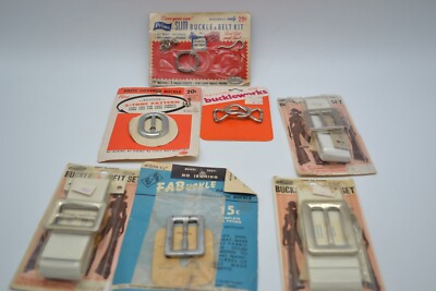 LOT of 7: Vintage Belt And Buckle Kits, NOS, Dritz Penn Etc., READ BELOW