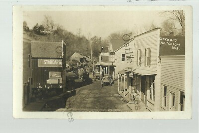 Bridgeport WISCONSIN RP 1911 MAIN STREET Stock Day nr Prairie du Chien Wauzeka 