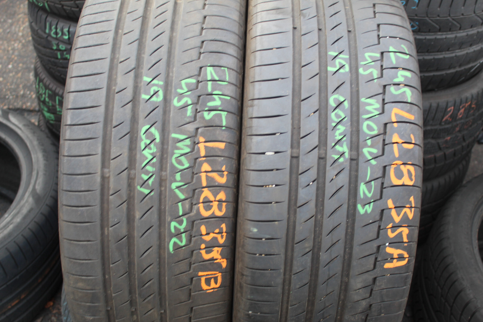 245 45 19 Continental, PC 6, MO-V, XL, 102Y, x2 A Pair 6.5mm (F1_tyres) L2835
