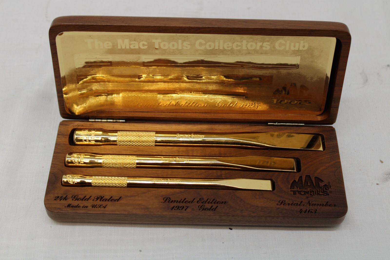Limited Edition 1997 Mac Tools 24K Gold Plated 3 Piece Limited Edition 1997 Mac Tools 24K Gold Plated 3 Piece