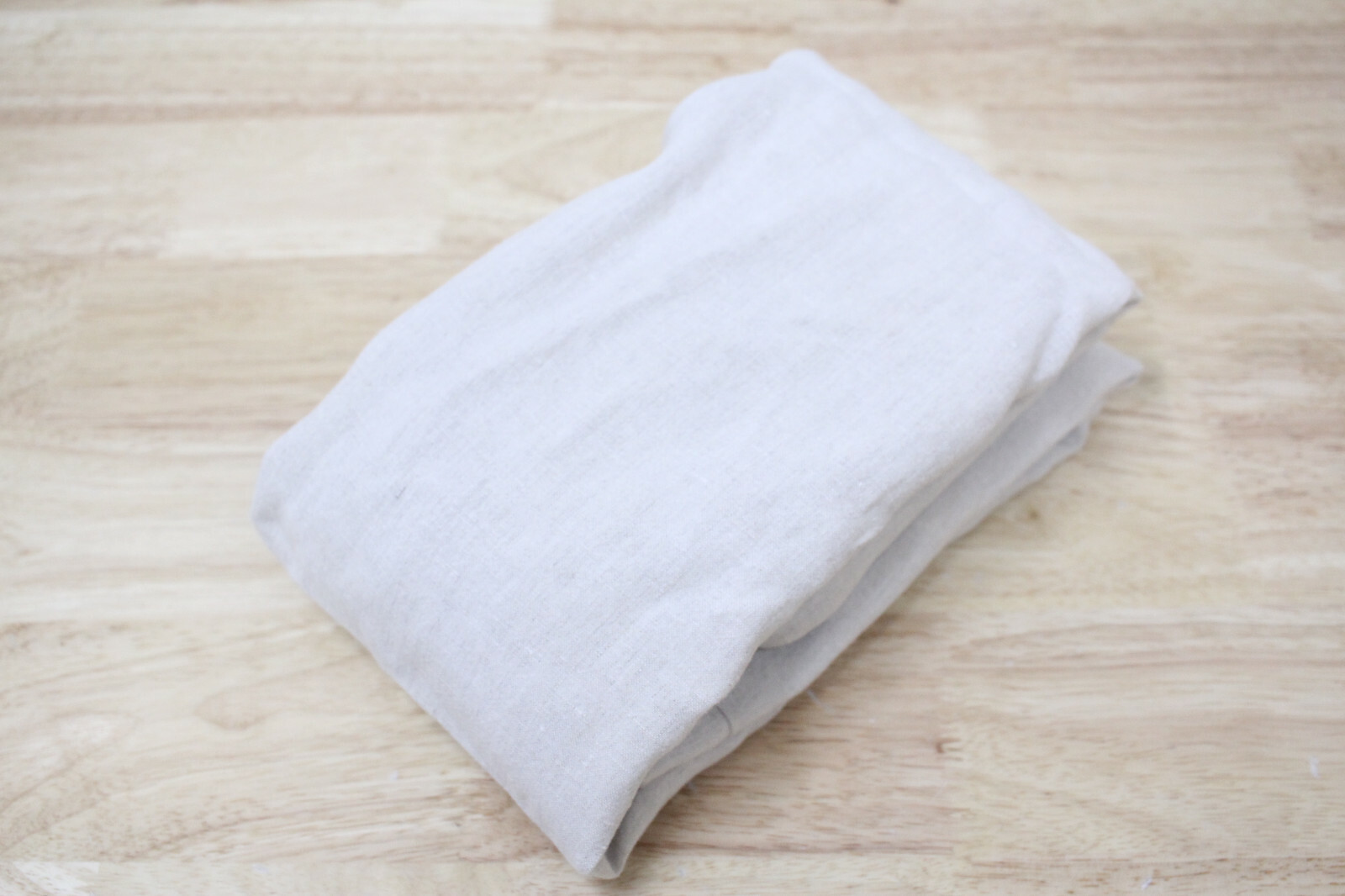 Hotel Collection KING Pillow Sham Linen Oatmeal 102-T Count Breathable A0Z307