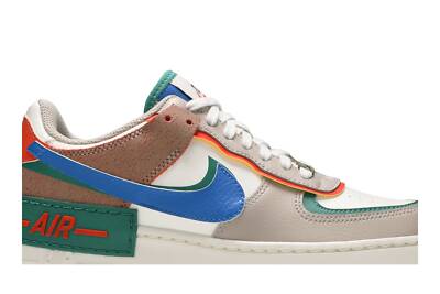 Pre-owned Nike Wmns Air Force 1 Shadow 'sail Signal Blue Green' Ci0919-109 In Sail/signal Blue/green Noise/cream