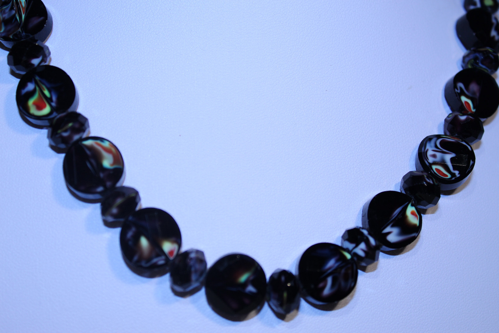 Vintage Antique Art Deco Venetian Glass Necklace 12 KT. Gold Filled 40% OFF