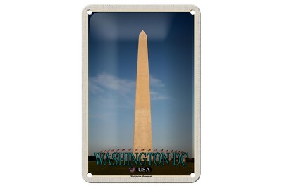 Blechschild 18 x 12 cm Reise Schild: Washington DC USA Washington Monument