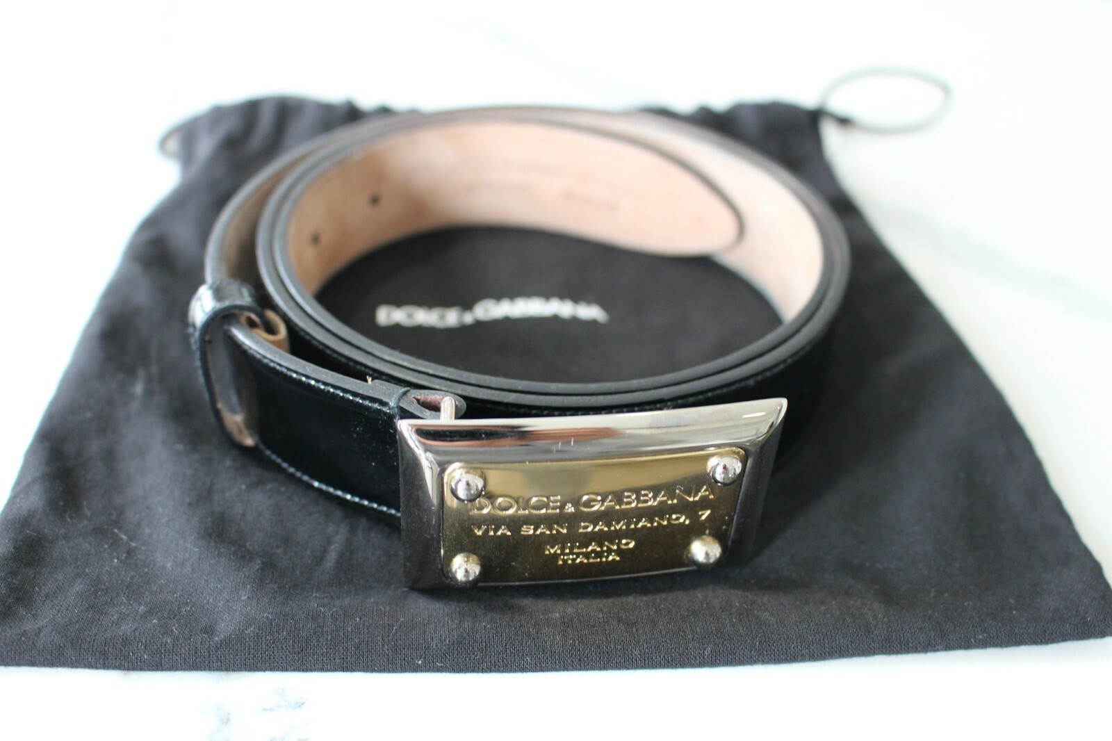 ベルト Dolce & Gabbana Smooth Leather Belt DG leather belt in black - Dolce Gabbana | Mytheresa