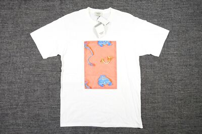 EVEREST ISLES EV-1992-TRASH WHITE PINK MEDIUM ROPE ART TRASH TEE TSHIRT NWT 