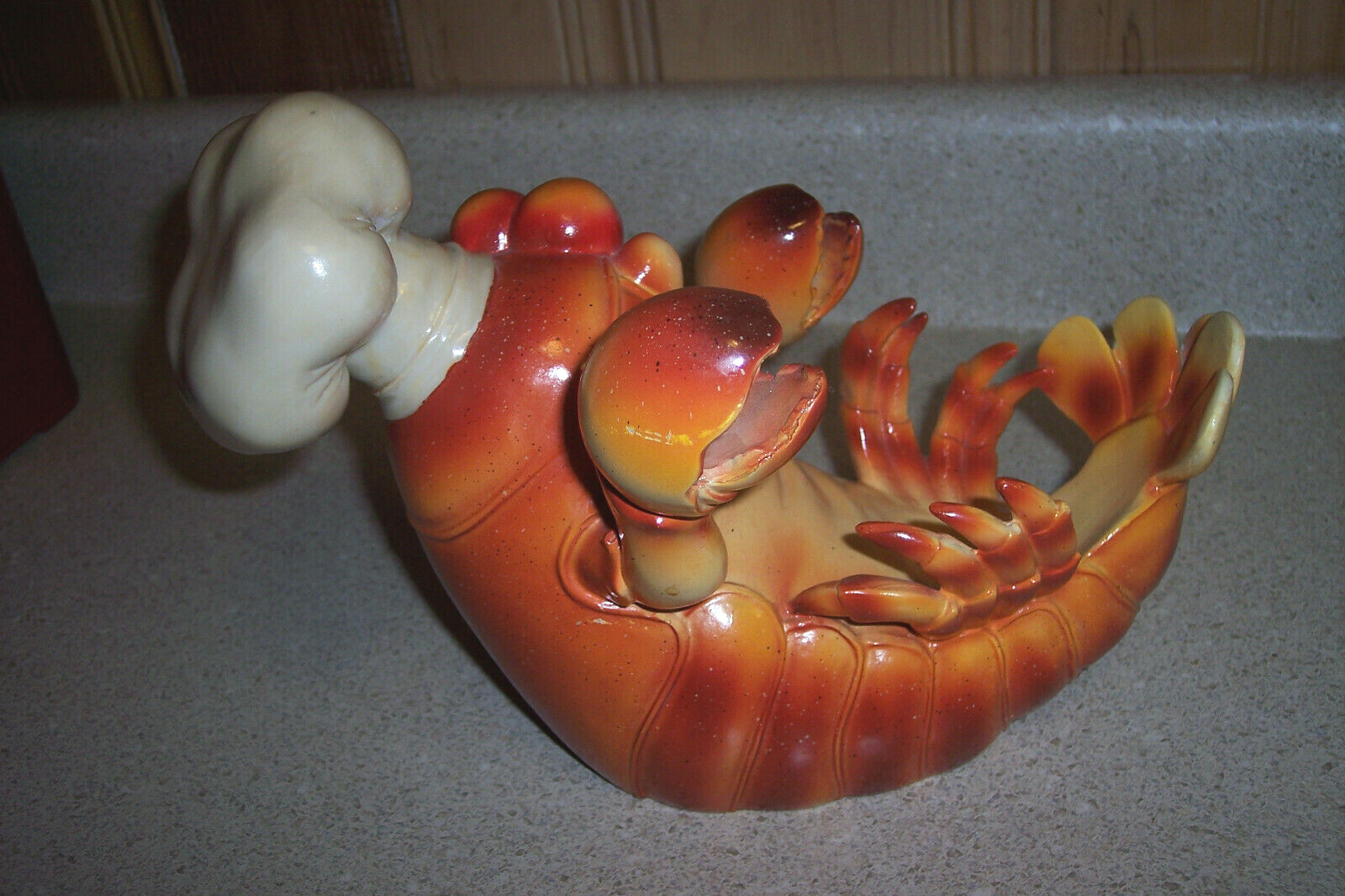 Vintage Chef Lobster Wine Bottle Holder -  Resin Made - Wirh Stopper