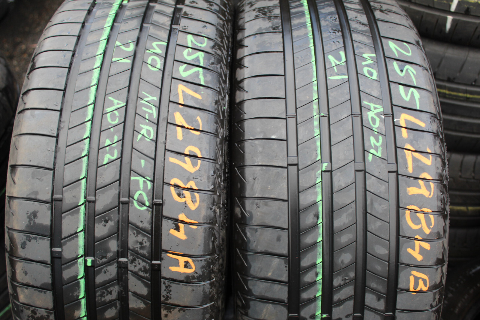 255 40 21 Bridgestone, Turanza Eco, AO 102T, x2 A Pair 5.5mm (F1_tyres) FO L2984