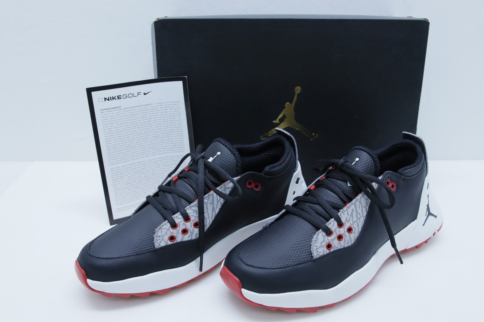 Nike Jordan ADG 2 Black University Red Men's Golf Shoes