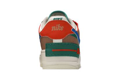 Pre-owned Nike Wmns Air Force 1 Shadow 'sail Signal Blue Green' Ci0919-109 In Sail/signal Blue/green Noise/cream
