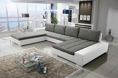 Sofa Couchgarnitur Couch Polsterecke VERONA 4 U Wohnlandschaft Schlaffunktion