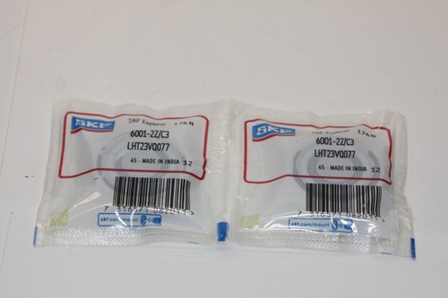 SKF 6001-2Z/C3 LHT23VQ077 BEARING 2 pc | eBay