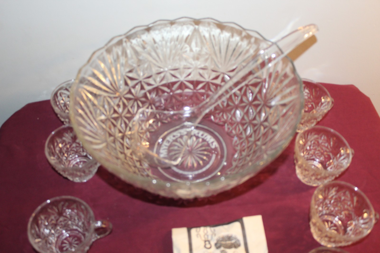 Vintage Anchor Hocking 18 pc Punch Set Arlington Design