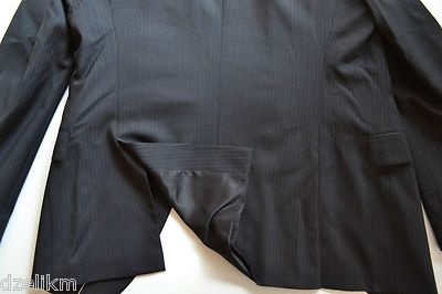 Pre-owned Hugo Boss Black Label 2-button Trim Slim Fit Stripe Luxurious Business Suit