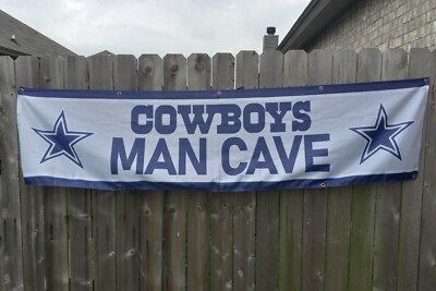 Dallas Cowboys Man Cave 2' X 8' Banner, 100% Polyester