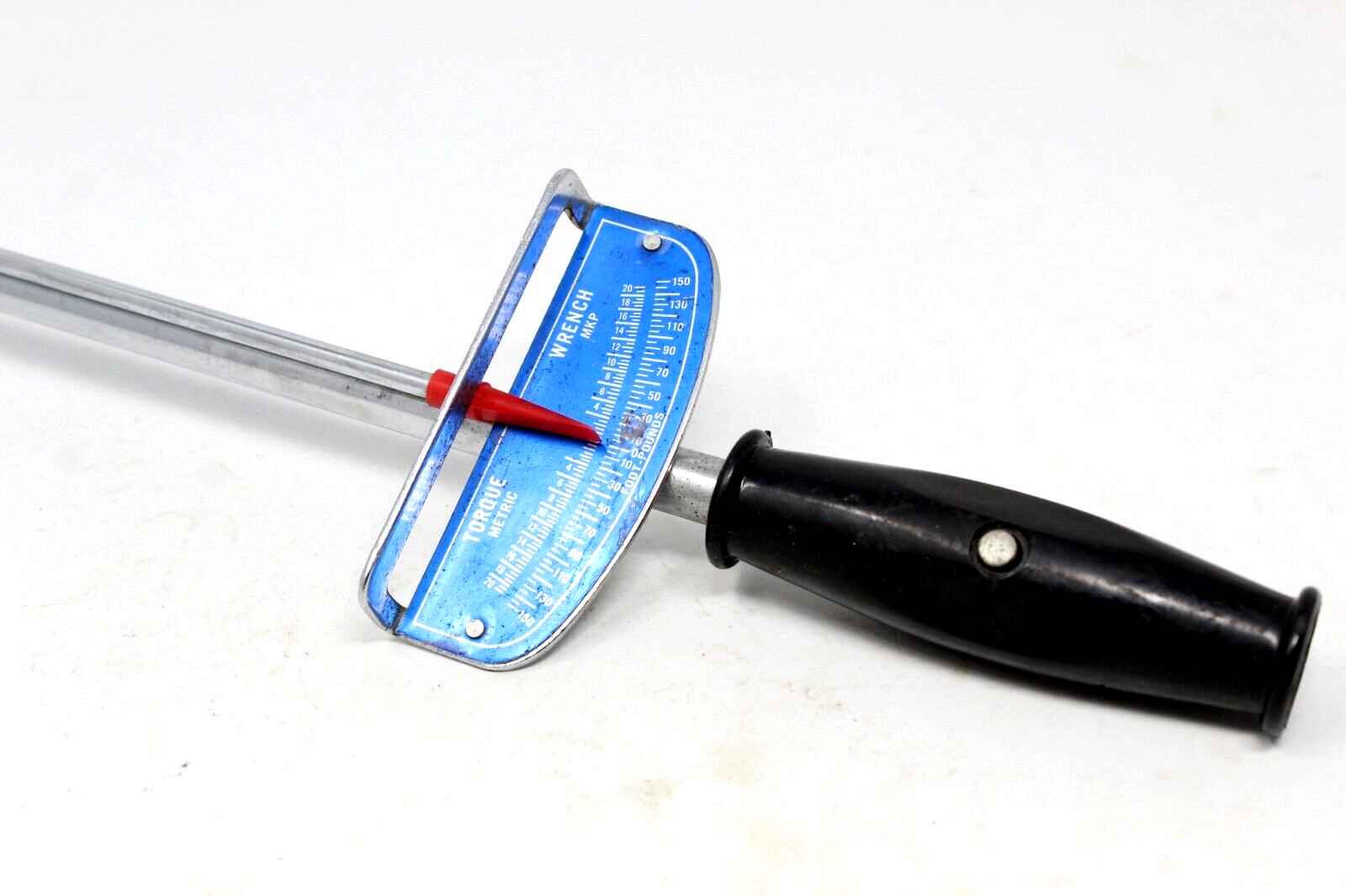 Vintage Square 1/2" Drive Beam Torque Wrench, 0-150 Ft-Lbs, 0-20 kg USA Made