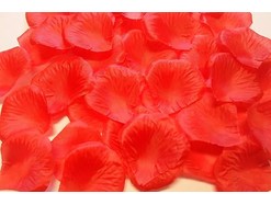 *100* PETALI DI ROSA TESSUTO CM 5  COLORE ROSSO  PER LAUREA decorare