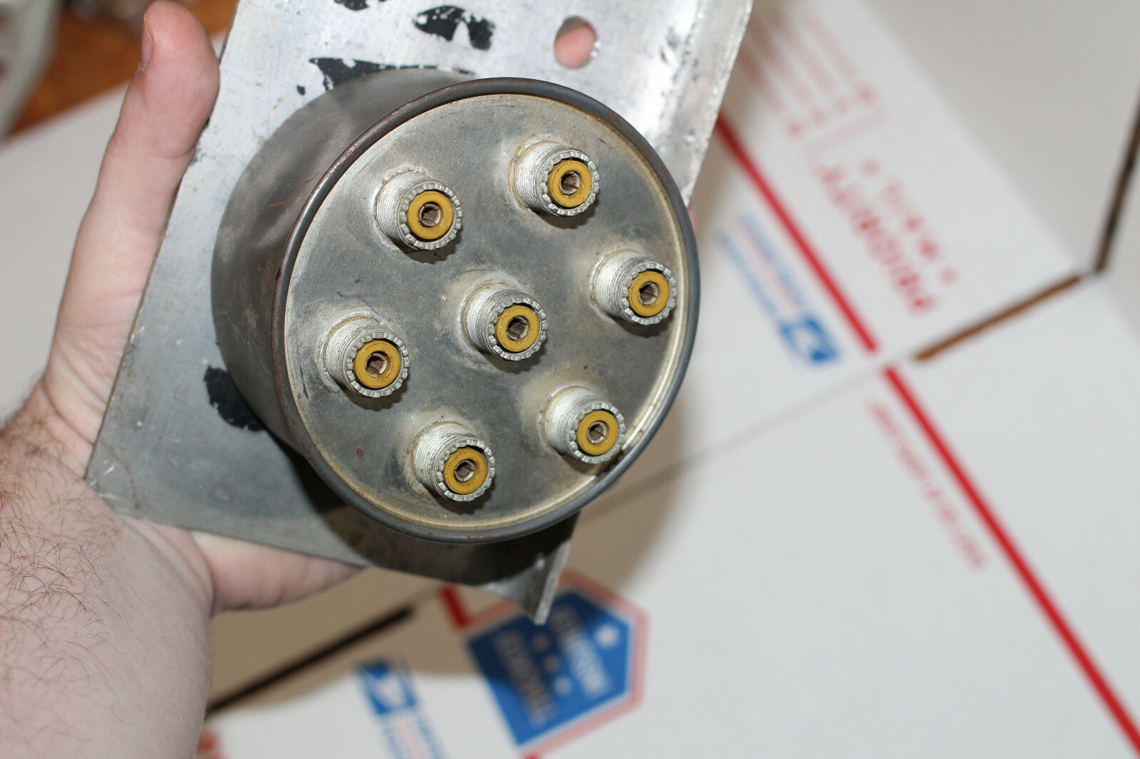 B&W Waters Protax Model 375  6 Position rotary coaxial antenna switch PL-259