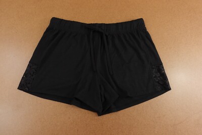 Adore Me Womens Size Small Black Lace Detail Pajama Lounge Shorts New