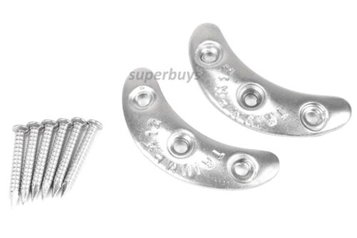 2pcs Small 35mm Steel Heel Toe Plates 6 Nails Sole Cap Repair Replacement Kit