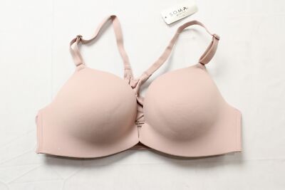 Soma Women's Enbliss Front-Close Racerback Bra MP7 Adobe Rose Size 34B NWT