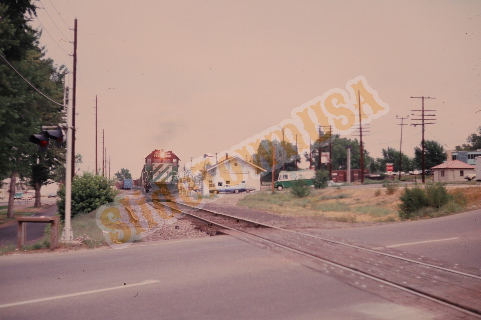 Vtg 1978 Train Slide 980 Burlington Northern Engine X3L072