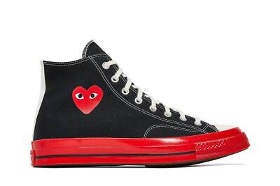 Pre-owned Converse Comme Des Garçons Play X Chuck 70 High 'black Red' A01793c