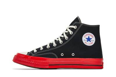 Pre-owned Converse Comme Des Garçons Play X Chuck 70 High 'black Red' A01793c