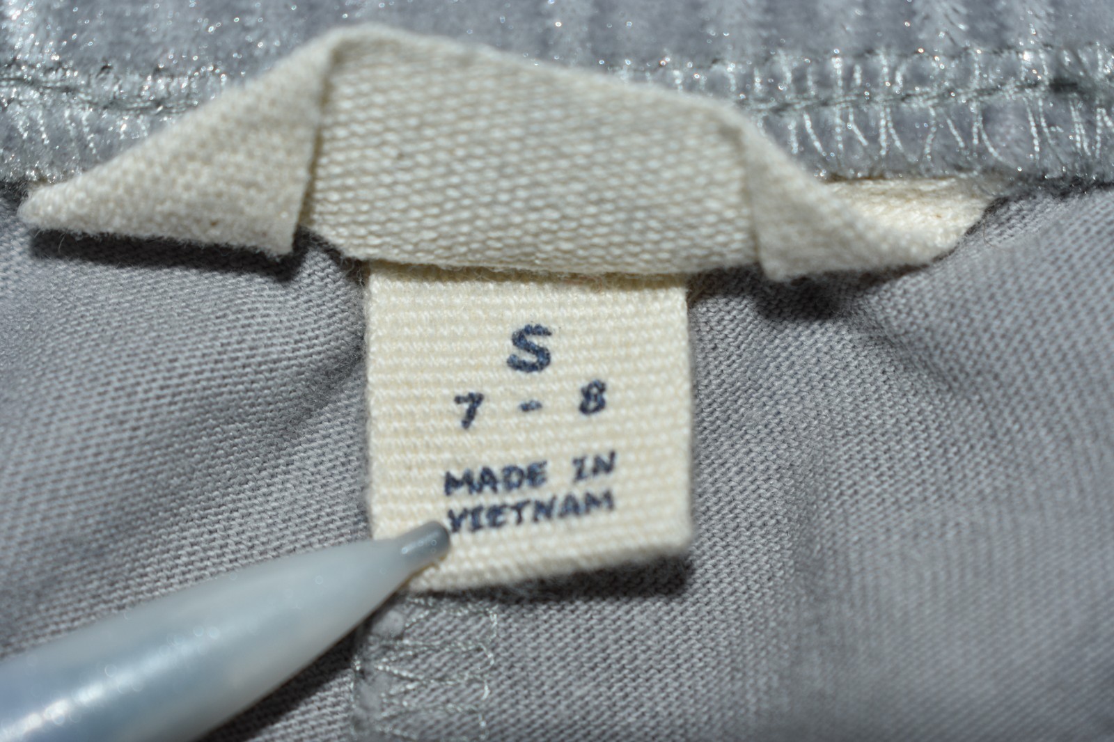 Lands' End Girls 7-8 S Velvet Velour Skirt Skort Gray Built in Shorts