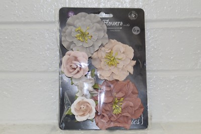  Prima '' 571436 LAYLA PAPER FLOWERS'' 6 BEAUTIFUL FLOWERS AT LOW PRICE