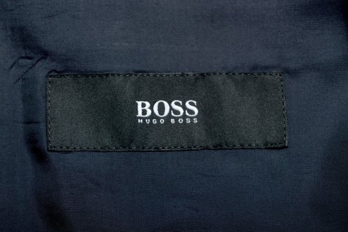 Pre-owned Hugo Boss "paolini1/movio1us" Men's 100% Wool Blue Two Button Suit Us 38r It 48r