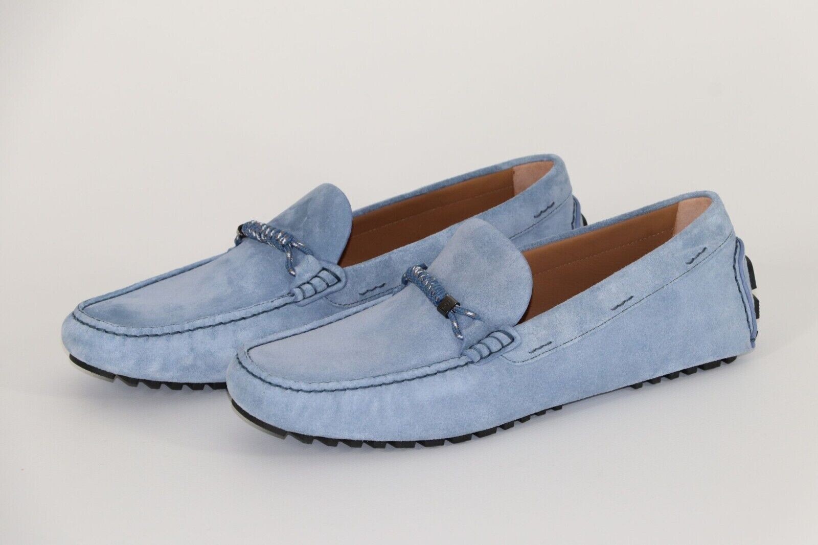 Pre-owned Hugo Boss Mocassins, Mod. Driver_mocc_sdbd, Size 42, Uk 8, Us 9, Made In Italy In Blue