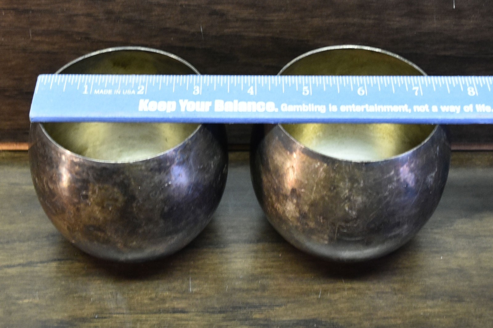 Set Of 2 Vintage E P C A Poole Silver Plate Short Cup Goblet 833