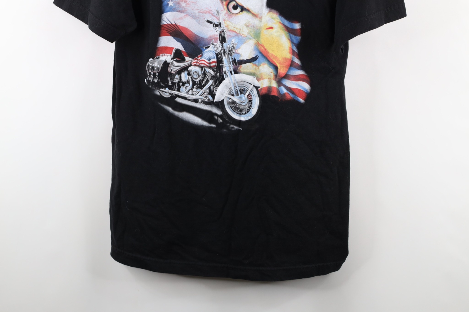 Vintage Y2K 2005 Harley Davidson Mens Large Fire Flames Eagle Motorcycle T-Shirt
