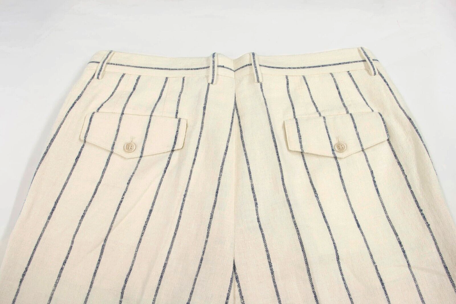 Pre-owned Brunello Cucinelli $7295  Men's Chalk Stripe 2-piece Suit Size 50/ 40us A248 In Beige + Navy Print
