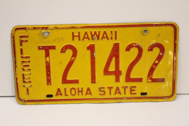 Usa Nummernschild Hawaii Aloha State 
